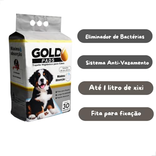 Tapete Higiênico para cachorro Goldpads Premium 60x60 cm - 30 Unidades