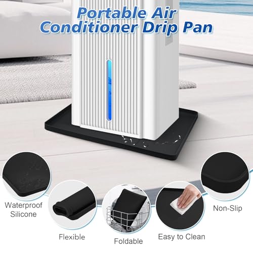 Dehumidifier Drip Pan, 18\'\'x15\'\' Humidifier Drip Pan, Prevent Water Leakage and Protect Floor & Carpet, Non-Slip & Leak-Proof Silicone Mat with Raised Edge, for Under Dehumidifier and Humidifier Mat - Thumbnail 5