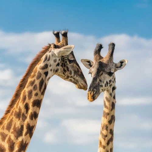 Toile girafes Serengeti adrium 80x80 cm tableau savane animaux sauvages
