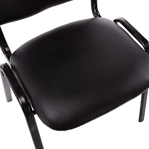 Dm Furniture Comfy Conference Chairs, 5 Pack Stackable Reception Chairs Pu Leather Guest Chairs For Events, Office, Reception Area, Hotel, Hall, Community Centers, Home, Set Of 5 #TOP5