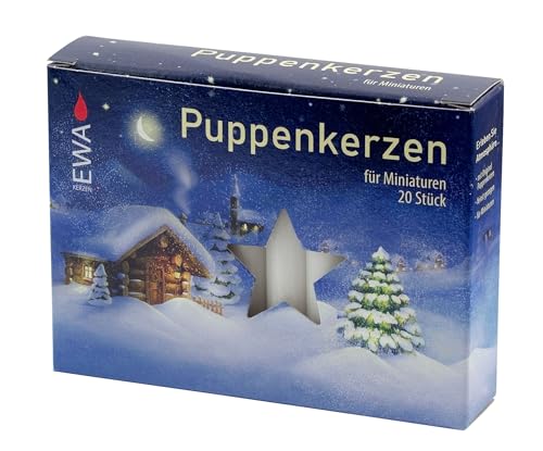 Weihnachtspyramide Hochwertige Puppenkerzen weiss - 1,0 cm Durchmesser - Original Erzgebirge - Müller Kleinkunst