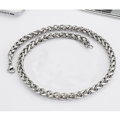 Collier maille Palma acier inoxydable KnSam chaîne noir or argent - 2