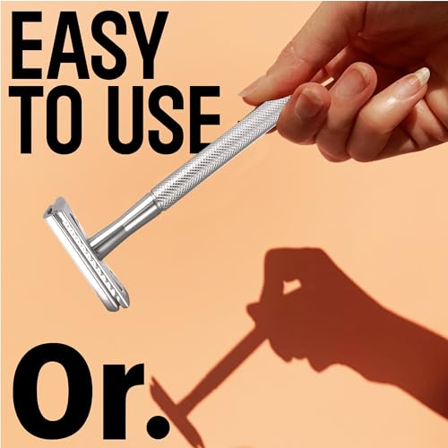 OR-Double-Edge-Safety-Razor-for-Men-and-Women-Premium-Stainless-Steel-Safety-Razor-for-Women-Men-Metal-Reusable-Razor-Zero-Waste-Traditional-Manual-Razor-for-Perfect-Shave