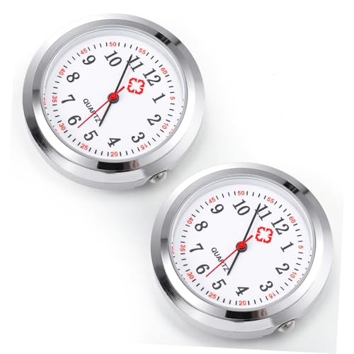 MOBUTOFU 2個 ナーステーブル スマートリング 看護師のための時計 ペン 懐中時計の文字盤 男性 鎖 ナースフォーム ナースウォッチ部品 クォーツの文字盤 ミラー材質:普通のガラスミラー