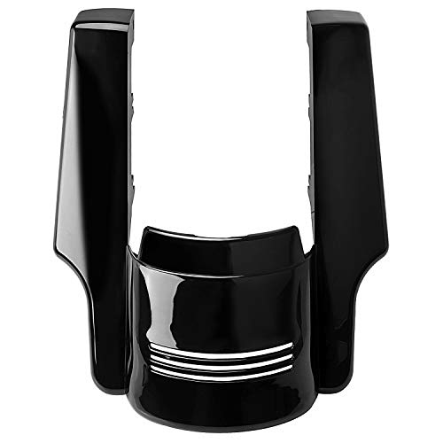 XMMT Black 5\" Motorcycle Stretched Rear Fender Extension with Smoke Tri-Bar Fender LED Tail Light For Harley Davidson Street Gilde Road Gilde 2014-2020 - Thumbnail 4