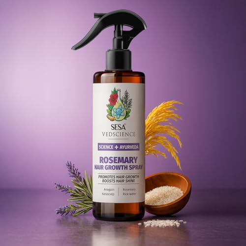 Image of Sesa Rosemary Hair Growth Spray with 100% Natural Rosemary Extract, Anagain, Kerascalp 200ml For Hair Growth | Hair Thickness | 100% Natural Extract | Scientific Ingredients | Controls Hairfall | Adds Shine | Non-Greasy | Fast Absorbing