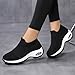 KAJXZ Women's Walking Shoes Mesh Slip on Air Cushion Sneakers Fashion Textured Lady Girls Modern Jazz Dance Easy Shoes Comfortable Breathable Platform Loafers