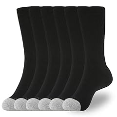 A Crew Socks:6 Pairs Black