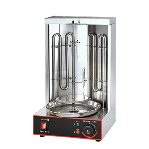 LENJKYYO Dönermaschine eléctrica Grill Machine Dönergrill gyro grill con 2 tubos de calefacción, parrilla de pollo, Kebab, Dönergerät Vertical Mesa Grill BBQ Döner con 6 revoluciones por minuto LENJKYYO Dönermaschine eléctrica Grill Machine Dönergrill gyro grill con 2 tubos de calefacción, parrilla de pollo, Kebab, Dönergerät Vertical Mesa Grill BBQ Döner con 6 revoluciones por minuto