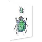 Wandaufhängung mit Spiegelblechen oder bei Großformaten (ab 60 x 40 cm) mit einem Schienensystem inklusive