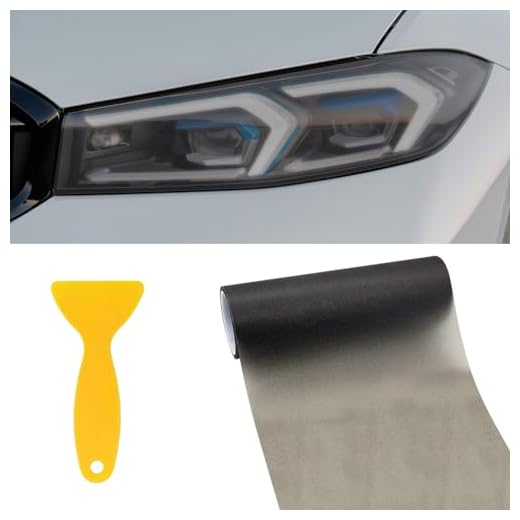 GizuInseti Tönungsfolie Auto Scheinwerfer Rückleuchten Folie 30 * 120Cm, Lampenfolie Folie Für Scheinwerfer Ückleuchten, Schutzfolie Sticker Auto Passgenau Selbstklebende (Mattes Hellschwarz)