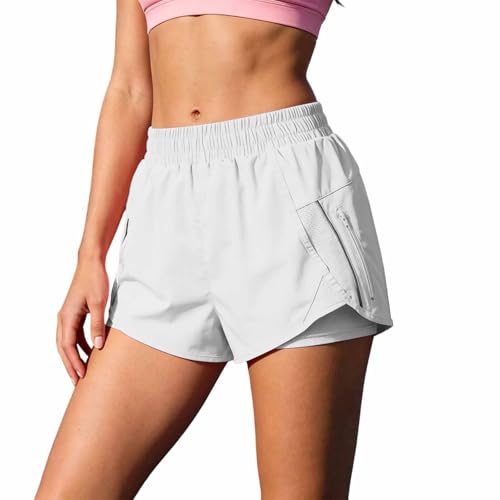 Short running femme séchage rapide et respirant avec une poche zippée invisible intégrée