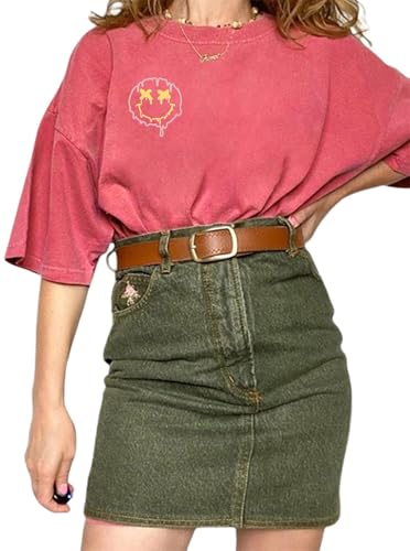 Image of Remidoo Oversized Graphic Tshirts for Women Casual Loose Fit Short Sleeve Tee