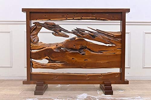 Amazon Co Jp 高樹齢 欅けやき 天然木 衝立 オブジェ 飾り物 インテリア 仕切り 置物 玄関 リビング つい立 ホーム キッチン