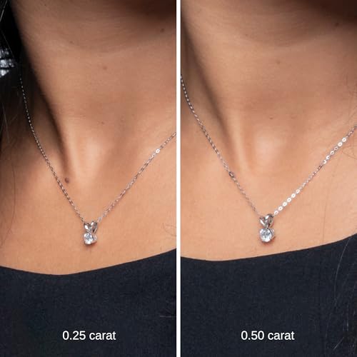 Amazon Essentials IGI Certified Solitaire Lab Grown Diamond Pendant Necklace in 14k Gold 16 Chain with 2 Extender - image 4