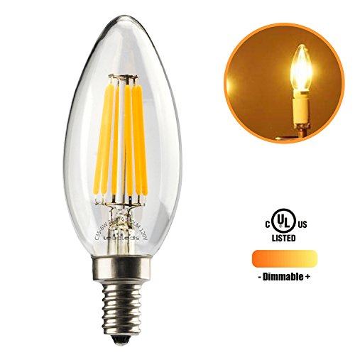 Leadleds Candelabra Led Bulbs 60W Equivalent, B11 E12 6W 2700K Dimmable Led Bulbs For Ceiling Fan And Chandeliers,580Lumens, Pack Of 6 #TOP1