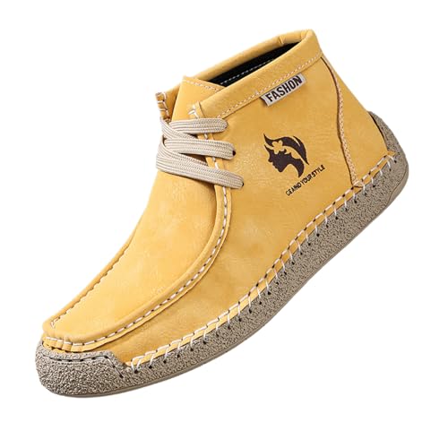 Zapatillas Deportivas Montela para Mujer, Deportivas con Cordones, para Fitness (Yellow, 38)