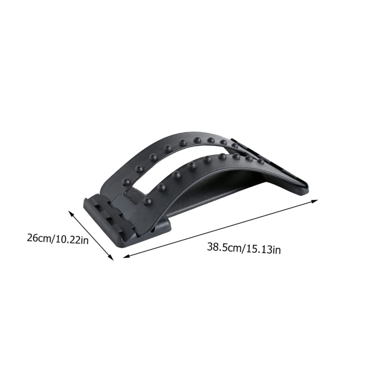 HOMOCONO 1pc Waist Stretcher Lumbar Spinal Stretcher Spine Massage Stretcher Lumbar Cushion Lumbar Back Stretching Device Mutitool Lumbar Traction Device Stretching Tool Deck Tools Pp Black