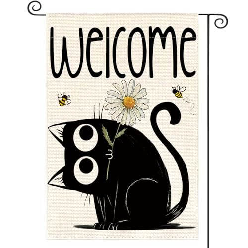 AVOIN colorlife Black Cat Spring Summer Flag