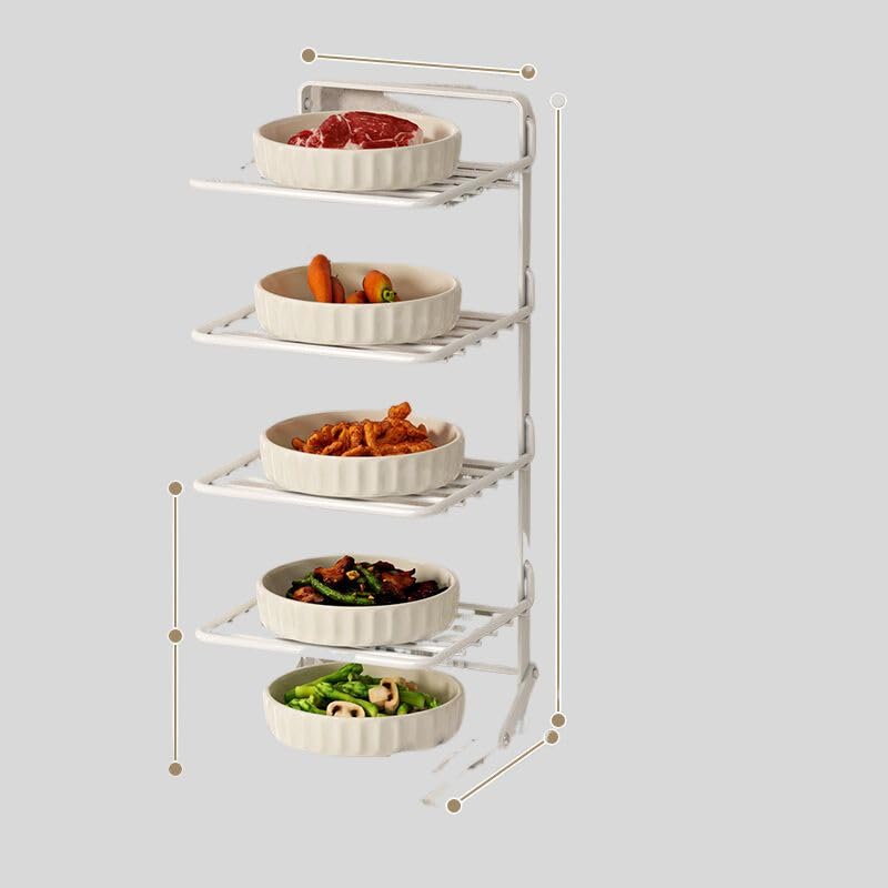 Étagères de rangement sous évier à 5 niveaux blanc perle pour optimiser vos placards - 5