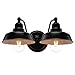 VONLUCE 2 Light Farmhouse Wall Sconce, Bathroom Vanity Light in Oil Rubbed Bronze Finish, Industrial Wall Mount Lamp for Bedroom Hallway, Vintage Sconce Wall Lighting for Doorway Kitchen Sink