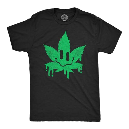 T-shirt Leaf Smile 420 homme en coton respirant et durable avec imprimé humoristique résistant