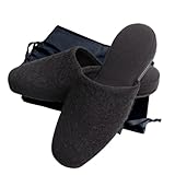 [ホマリナ] お受験 スリッパ レディース 上履き ルームシューズ フォーマル 黒 母親 袋付 (黒レース/Mサイズ）