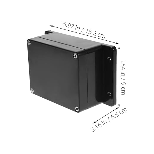 Caja de empalme eléctrico Beaupretty, 2 unidades, diseño con orejas fijas, carcasa de plástico para proyectos DIY, caja exterior impermeable para cámaras y controladores miniatura 2