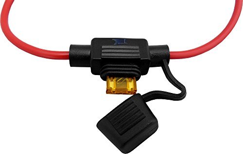 Jex Electronics in-Line Car Mini Blade Fuse Holder Waterproof 18AWG Upto 15A 12V 24V 32V DC