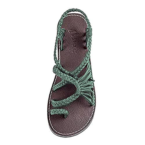 CreoQIJI Chaussures d'été pour femme - Avec talon -...