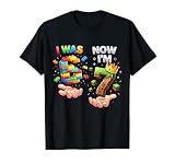 I was 6 Now I'm 7 7th Birthday 6 7 Birthday Gifts Kids Boys T-Shirt