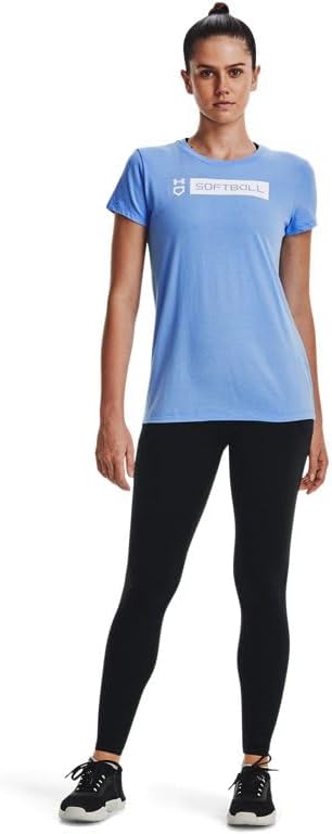 Under Armour Womens Softball Bar Short Sleeve T-Shirt - Quick-Drying Cotton Blend