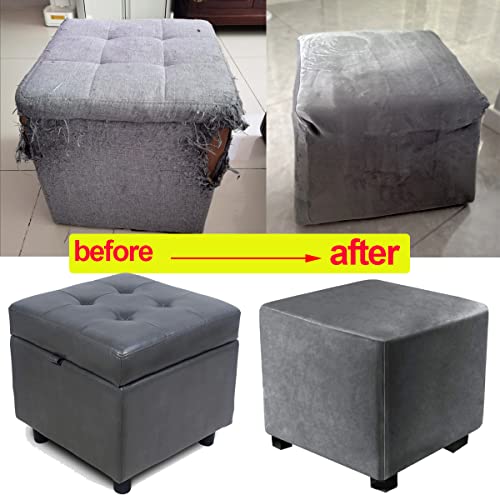 XGANGM Elasticizzato Copri Pouf Quadrato Velluto