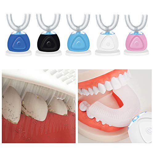 Generic Escova de dentes elétrica 360°, automática, recarregável,deixa as mãos livres, Branco, Autom