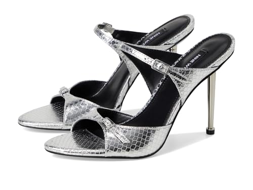 Sandale à Talon NINE WEST Reida Silver Snake 37 EU