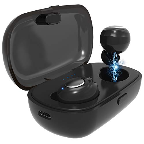 AOGUERBE Auriculares Inalámbricos Bluetooth Auriculares con Micrófono MP3 Player, MicroSD / TF Música, Radio FM Cascos HiFi Estéreo Plegable Over-oreja Headphones para Laptops