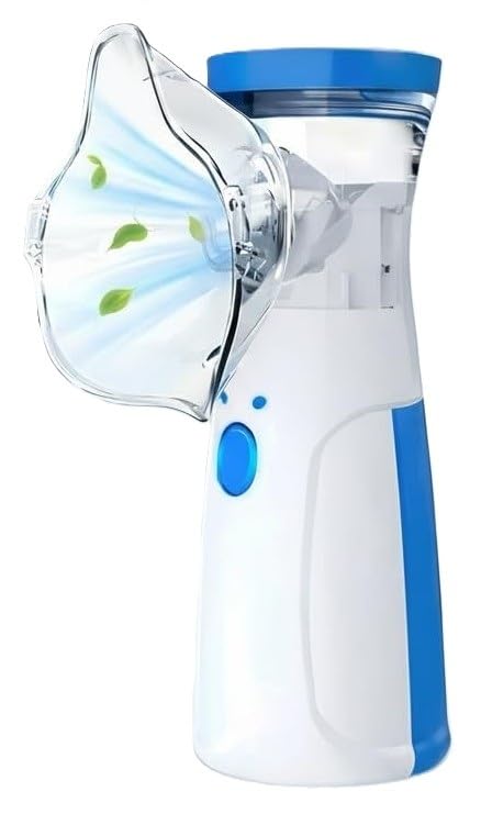 Image of Nebulizer Machine for Baby, Kids and Adults, Silent Mini Vaporizers Handheld Atomizers Nebuliser for Cold, Cough, Steam Inhaler with Fine Mist Technology, for Home and Travel Use, Portable