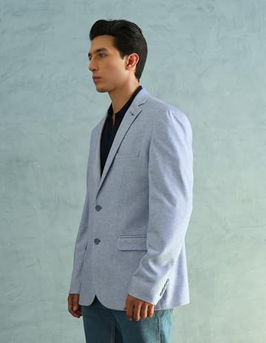 Image of Arrow MenSlim fit Polyester Solid Single-breastedNotch Lapel Collar Blazer