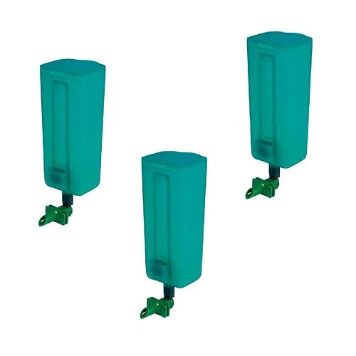 Pcmoviles Bebederos Automáticos con Botella para Pájaros, 3 Unidades, Transparente y Verde