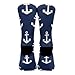 CWECVWE Boy's Dress Decor Socks Sport Baseball Compression Socks Travel Fashion Decor Navy Nautical Anchor