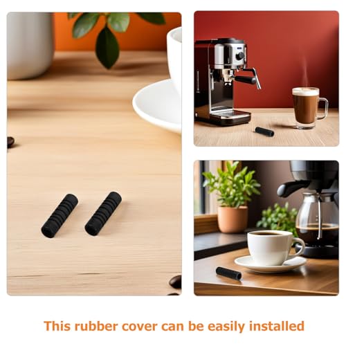 VILLCASE Funda de Goma Aislante para Varilla de Vapor Espresso 9,5 Mm, Protector de Seguridad Resistente al Calor para Máquina de Café, 2 Piezas, Accesorio para Cafeteras Domésticas - imagen 3