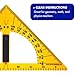 Helix - Magnetic Classroom Whiteboard Geometry 4 Piece Set - Compass - 2 Triangles - Ruler - Protractor