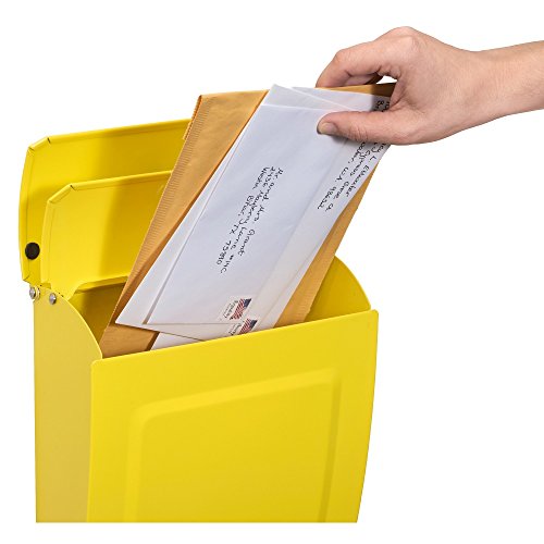 Architectural Mailboxes 2594Y Aspen Wall Mount Mailbox, C1, Yellow #TOP2