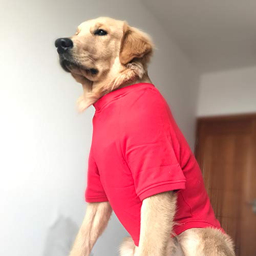 Lovelonglong 2019 Dog Pullover Sweatshirt Autumn Winter Cold Weather Dog T-Shirts For Small Medium Large Size Dogs Golden Retriever Clothes Red Xxxxl #TOP7