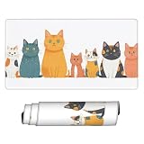 Tappetino per Mouse XXL 900 x 400 x 3 mm – Office Mousepad Couleur chat – Controllo Preciso del Mouse Migliora la Velocità e la Precisione – Tenuta Stabile – Lavabile – per Ufficio e Casa g-74