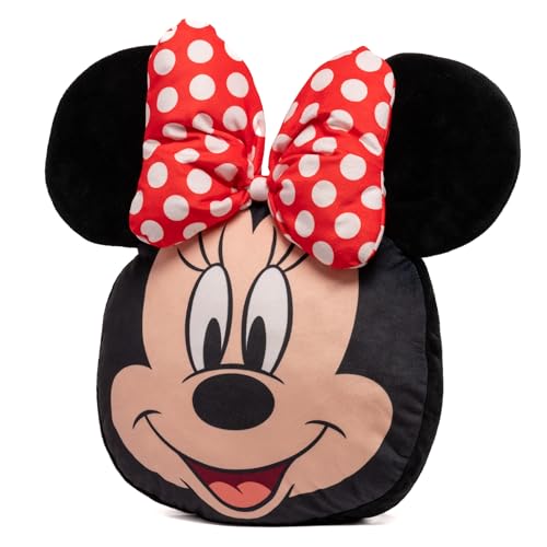Image of Mirada Mickey Bow Cushion - Soft Toy, Stuffed Plush Pillow, for Kids, Girls & Boys, Room Decor - 35cm