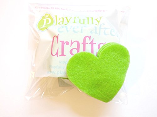 Image of Playfully Ever After 3 Inch 28pc Felt Hearts (Light Green)