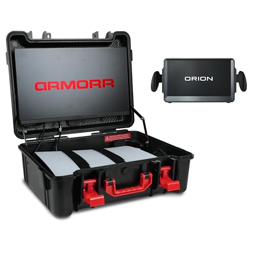 Image of GAMERSBOX Family Travel Gaming Bundle: Console Hard Shell Protective Case with 21.5 inch Portable Monitor & Orion 11.6 inch Portable Monitor Compatible with Nintendo Switch /Switch OLED, and Other HDMI