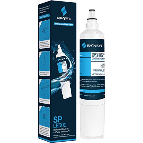 SpiroPure SP-LE600 NSF Certified Refrigerator Water Filter Replacement for LT600P, 9990, 5231JA2006, 46-9990, 5231JA2006A-S (1 Pack)