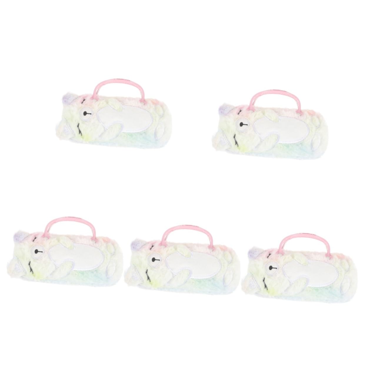 5stücke Plüsch Brillenetui Bärenform Kinderfreundlicher Eyeglasses Farbenfrohe Aufbewahrung Für Sonnenbrillen Und Brillen Für Mädchen Und Jungen Tragbar Und Praktisch